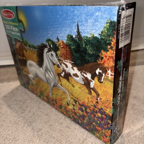 Melissa & Doug 100 Piece " Horse In The Meadow" 14"x19" Jigsaw Puzzle NEW Sealed - Picture 3 of 4